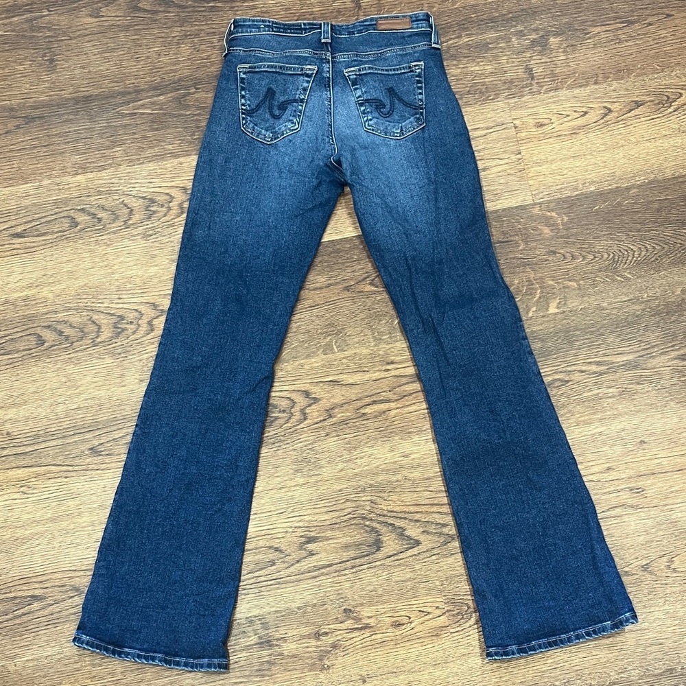 Ag Adriano Goldschmied Dark Blue Boot Cut Jeans Size 25 - Picture 2 of 7